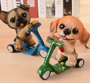 Scooter Beagle Resin Figurine-Home Decor-Beagle, Dogs, Figurines, Home Decor-3