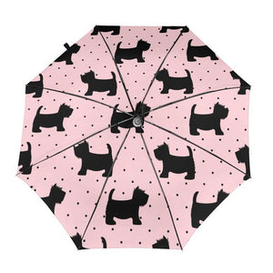 Scottish Terrier Love Automatic Umbrella-Accessories-Accessories, Dogs, Scottish Terrier, Umbrella-Inside Print-3