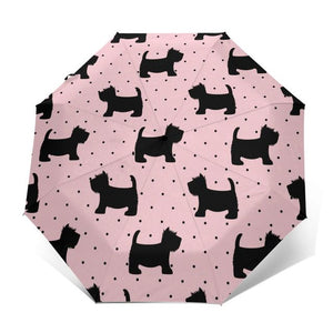 Scottish Terrier Love Automatic Umbrella-Accessories-Accessories, Dogs, Scottish Terrier, Umbrella-Outer Print-4