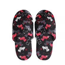 Load image into Gallery viewer, Image of a Scottish Terrier slippers in an adorable Scottish Terriers in all colors design