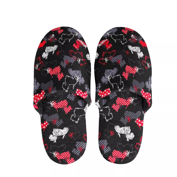 Image of a Scottish Terrier slippers in the most delightful Scottish Terriers in all colors design