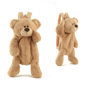 Shar Pei Love Plush Backpack for Kids-Accessories-Accessories, Bags, Dogs, Shar Pei-Bear-Tan-2