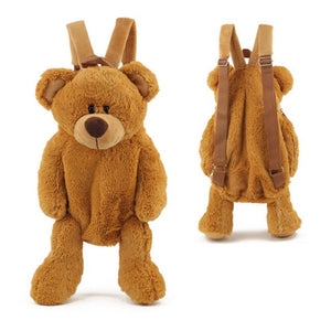 Shar Pei Love Plush Backpack for Kids-Accessories-Accessories, Bags, Dogs, Shar Pei-Bear-Brown-4
