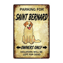 Load image into Gallery viewer, Saint Bernard Love Reserved Parking Sign BoardCar AccessoriesSaint BernardOne Size