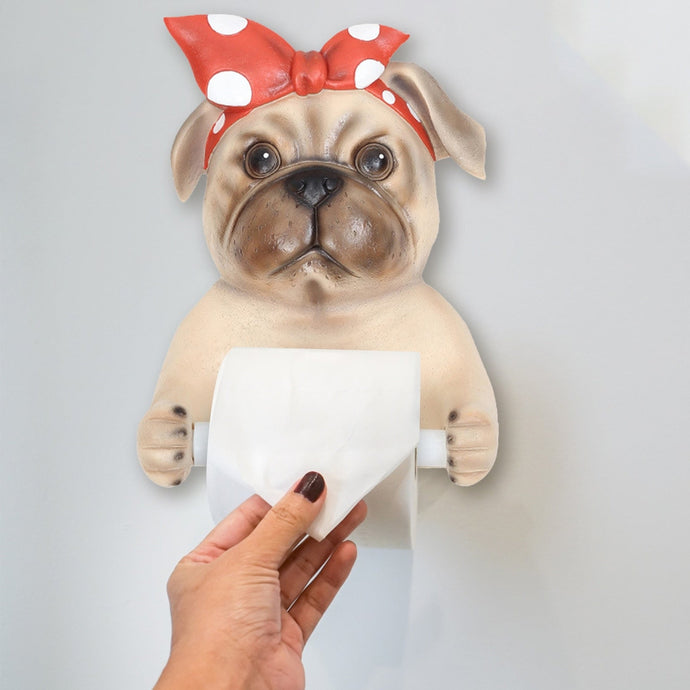 She Pug Love Toilet Roll Holder-Home Decor-Bathroom Decor, Dogs, Home Decor, Pug-She Pug-1