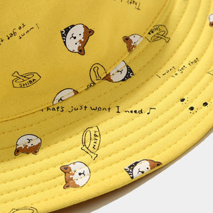 Shiba Inu Love Bucket Hats-Accessories-Accessories, Dogs, Hat, Shiba Inu-11