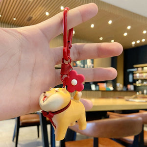 Shiba Inu Love Carabiner Clip Hook Keychains-Accessories-Accessories, Dogs, Keychain, Shiba Inu-Red-2