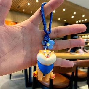 Shiba Inu Love Carabiner Clip Hook Keychains-Accessories-Accessories, Dogs, Keychain, Shiba Inu-Blue-3