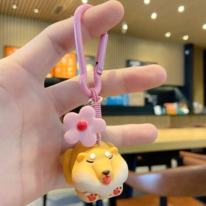 Shiba Inu Love Carabiner Clip Hook Keychains-Accessories-Accessories, Dogs, Keychain, Shiba Inu-Pink-4