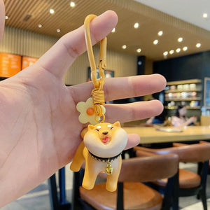 Shiba Inu Love Carabiner Clip Hook Keychains-Accessories-Accessories, Dogs, Keychain, Shiba Inu-Yellow-5
