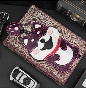 Shiba Inu Love Large Genuine Leather Keychains-Accessories-Accessories, Dogs, Keychain, Shiba Inu-17