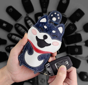 Shiba Inu Love Large Genuine Leather Keychains-Accessories-Accessories, Dogs, Keychain, Shiba Inu-22