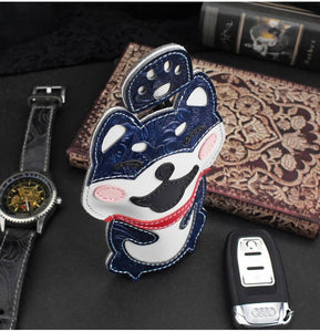 Shiba Inu Love Large Genuine Leather Keychains-Accessories-Accessories, Dogs, Keychain, Shiba Inu-27