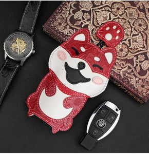 Shiba Inu Love Large Genuine Leather Keychains-Accessories-Accessories, Dogs, Keychain, Shiba Inu-36