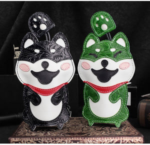 Shiba Inu Love Large Genuine Leather Keychains-Accessories-Accessories, Dogs, Keychain, Shiba Inu-39