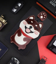 Load image into Gallery viewer, Shiba Inu Love Large Genuine Leather Keychains-Accessories-Accessories, Dogs, Keychain, Shiba Inu-49