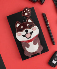Load image into Gallery viewer, Shiba Inu Love Large Genuine Leather Keychains-Accessories-Accessories, Dogs, Keychain, Shiba Inu-50