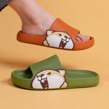 Load image into Gallery viewer, Shiba Inu Love Multicolor Slippers-Footwear-Dogs, Footwear, Shiba Inu, Slippers-12