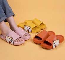 Load image into Gallery viewer, Shiba Inu Love Multicolor Slippers-Footwear-Dogs, Footwear, Shiba Inu, Slippers-18