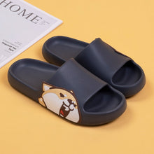Load image into Gallery viewer, Shiba Inu Love Multicolor Slippers-Footwear-Dogs, Footwear, Shiba Inu, Slippers-Grey-5-5
