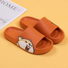 Load image into Gallery viewer, Shiba Inu Love Multicolor Slippers-Footwear-Dogs, Footwear, Shiba Inu, Slippers-Orange-5-6