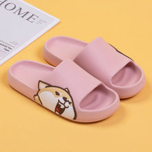 Load image into Gallery viewer, Shiba Inu Love Multicolor Slippers-Footwear-Dogs, Footwear, Shiba Inu, Slippers-Pink-11-8