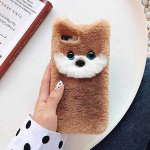 Shiba Inu Love Plush Fur iPhone Case-Cell Phone Accessories-Accessories, Dogs, iPhone Case, Shiba Inu-4
