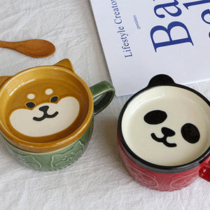 Shiba Inu Love Porcelain Mug and Saucer Set-Home Decor-Dogs, Home Decor, Mugs, Shiba Inu-3