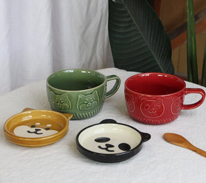 Shiba Inu Love Porcelain Mug and Saucer Set-Home Decor-Dogs, Home Decor, Mugs, Shiba Inu-4