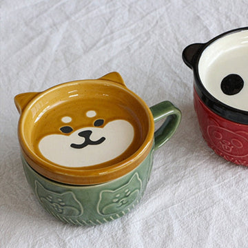Shiba Inu Love Porcelain Mug And Saucer Set 360x