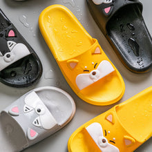 Load image into Gallery viewer, Shiba Inu Love Rubber Slippers-Footwear-Dogs, Footwear, Shiba Inu, Slippers-10