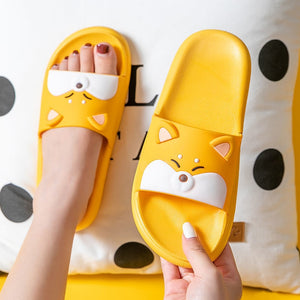 Shiba Inu Love Rubber Slippers-Footwear-Dogs, Footwear, Shiba Inu, Slippers-2