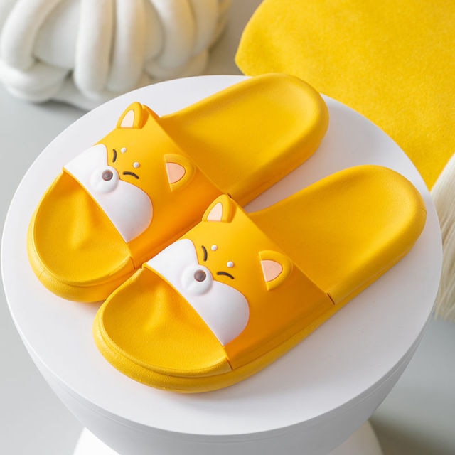 Shiba Inu Love Rubber Slippers-Footwear-Dogs, Footwear, Shiba Inu, Slippers-Shiba Inu-5-9