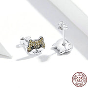 Image of two Shiba Inu earrings on a white background