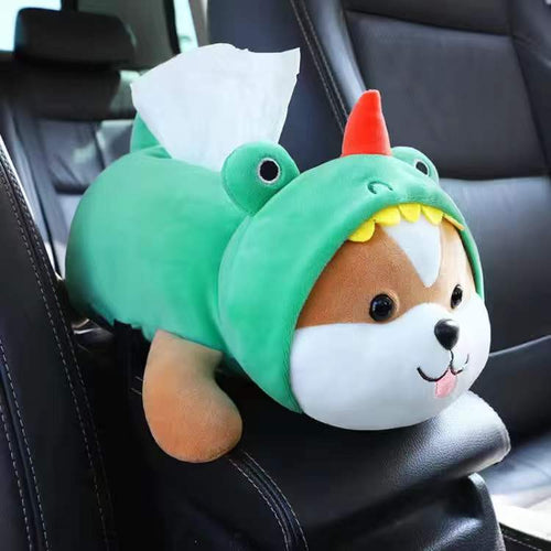 Image of a Shiba Inu tissue box in the most adorable Shiba Inu loving design