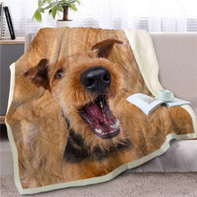 Load image into Gallery viewer, Shiba Inu Love Soft Warm Fleece Blanket - Series 3-Home Decor-Blankets, Dogs, Home Decor, Shiba Inu-Airedale Terrier-Medium-2