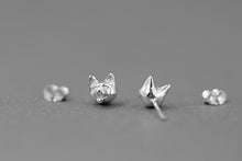 Load image into Gallery viewer, Shiba Inu Love Women&#39;s Silver Stud Earrings-Dog Themed Jewellery-Dogs, Earrings, Jewellery, Shiba Inu-6