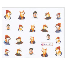 Load image into Gallery viewer, Image of shiba inu nail in different designs
