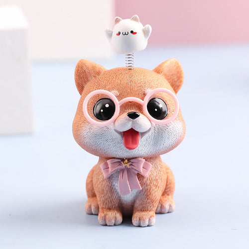 Shiba Inu on My Mind Car Bobblehead-Car Accessories-Bobbleheads, Car Accessories, Dogs, Shiba Inu-Shiba Inu-1