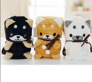 Shiba Inu Travel Blanket - Soft Plush and PP Cotton Material-Soft Toy-Blankets, Dogs, Home Decor, Shiba Inu-13