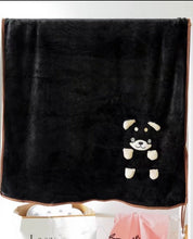 Load image into Gallery viewer, Shiba Inu Travel Blanket - Soft Plush and PP Cotton Material-Soft Toy-Blankets, Dogs, Home Decor, Shiba Inu-Black-5