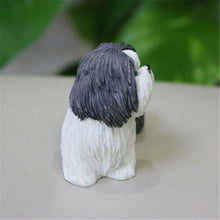 Load image into Gallery viewer, Side image of a super cute Shih Tzu figurine in Black and White color