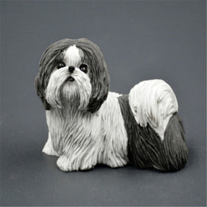 Image of a Shih Tzu figurine in Black and White color