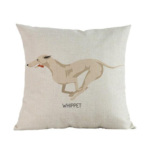 Side Profile American Pit bull Terrier Cushion CoverCushion CoverOne SizeWhippet