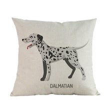 Load image into Gallery viewer, Side Profile Basset Hound Cushion CoverCushion CoverOne SizeDalmatian