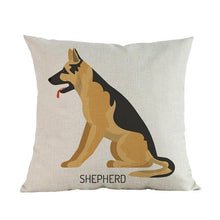 Load image into Gallery viewer, Side Profile Basset Hound Cushion CoverCushion CoverOne SizeGerman Shepherd