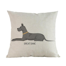 Load image into Gallery viewer, Side Profile Basset Hound Cushion CoverCushion CoverOne SizeGreat Dane