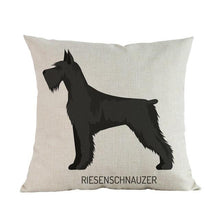 Load image into Gallery viewer, Side Profile Basset Hound Cushion CoverCushion CoverOne SizeSchnauzer - Giant