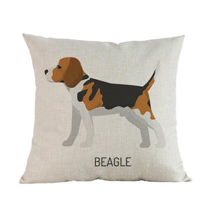 Side Profile Beagle Cushion CoverCushion CoverOne SizeBeagle