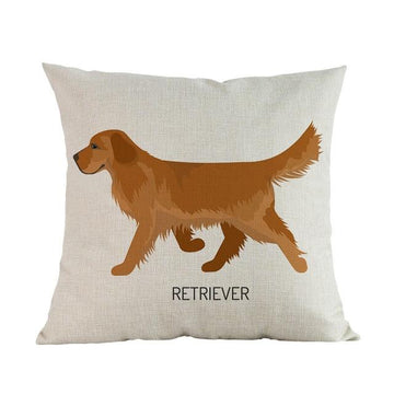 Side Profile Doberman Cushion CoverCushion CoverOne SizeGolden Retriever